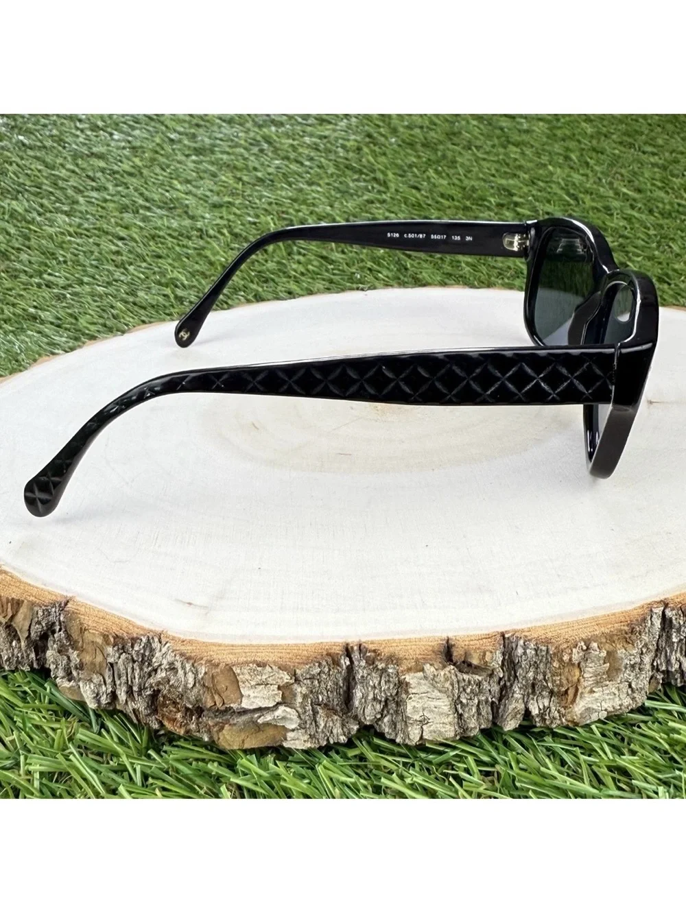 Chanel Sunglasses Black Quilted Frames 5126 c.501/87 55-17-135 FRAME ONLY Italy